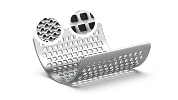 Sieve insert 0.25 mm trapezoidal perforation, made of stainless steel 316L